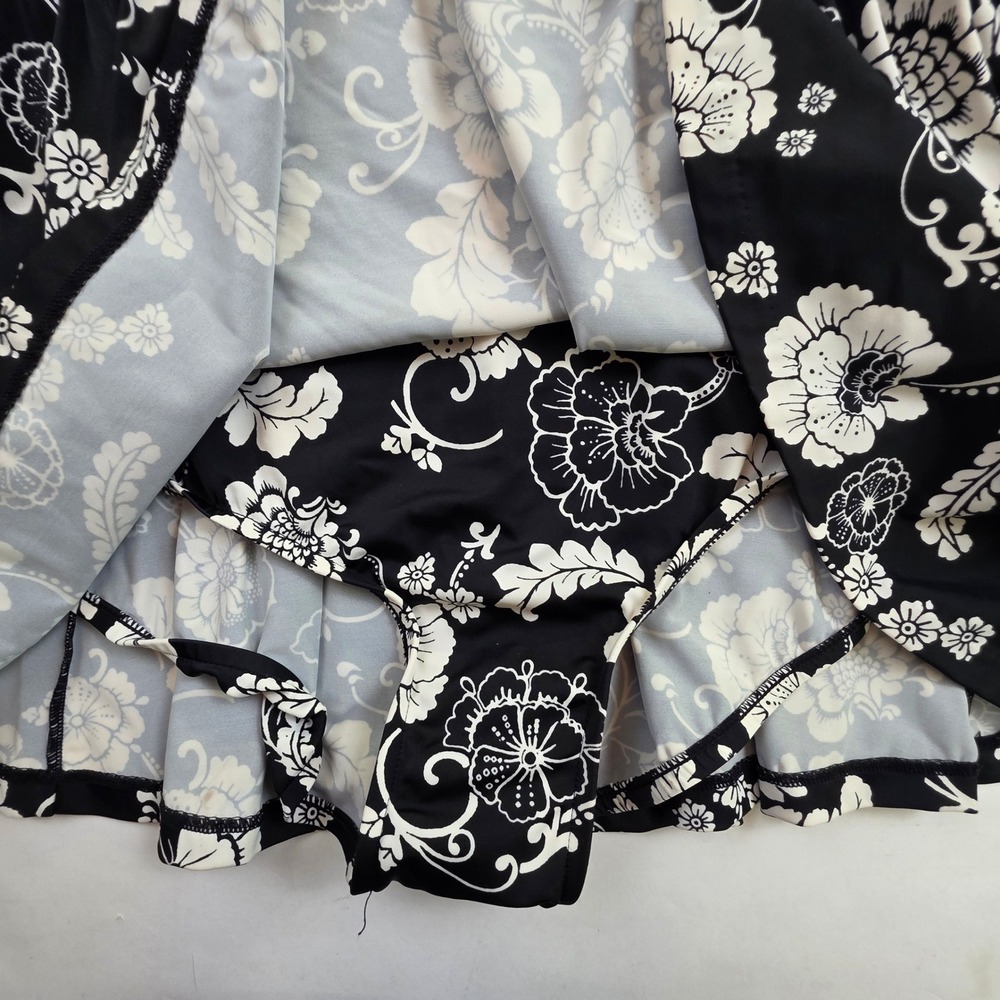 Azul Swim Dress Womens 22W Black White Floral Modest Romantic Vintage Versatile - Picture 9 of 15